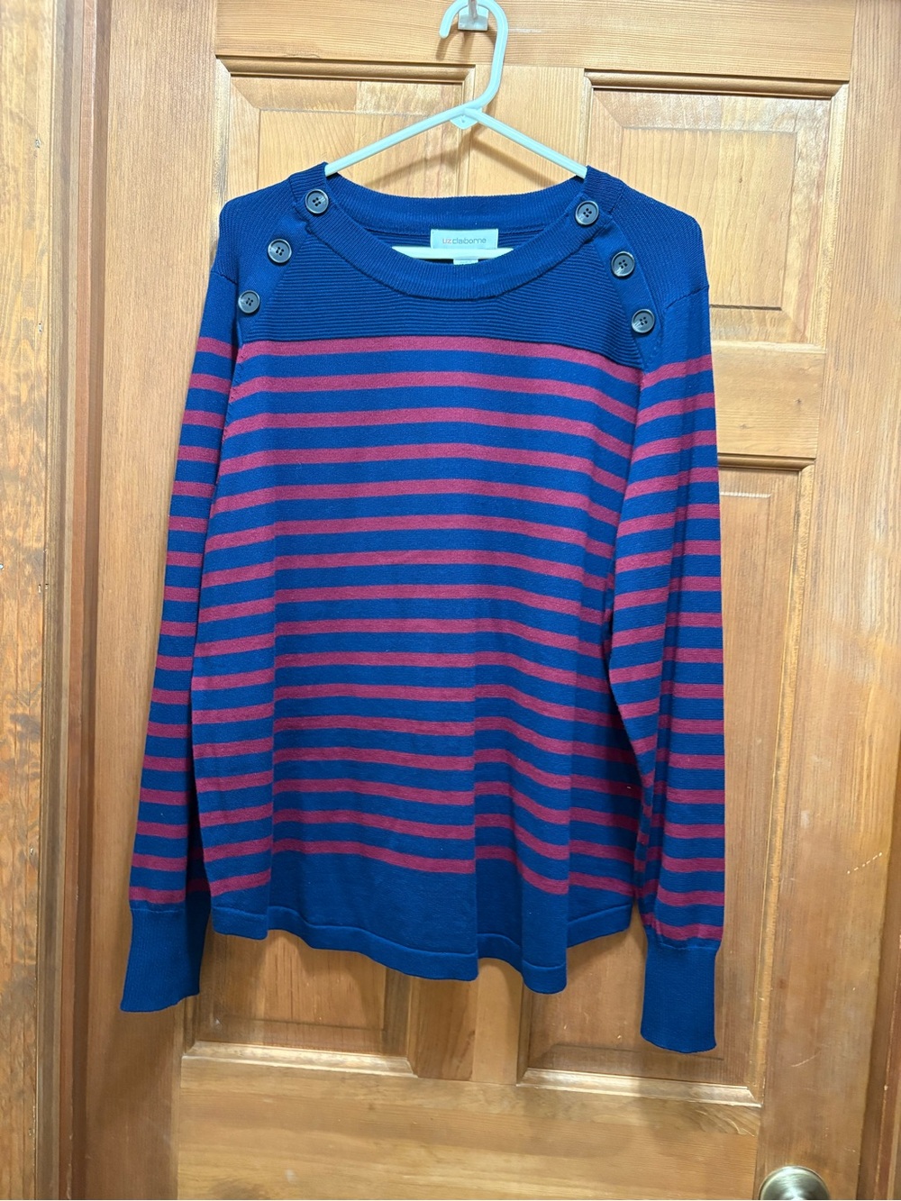 Liz Claiborne stripe sweater XXL nwt